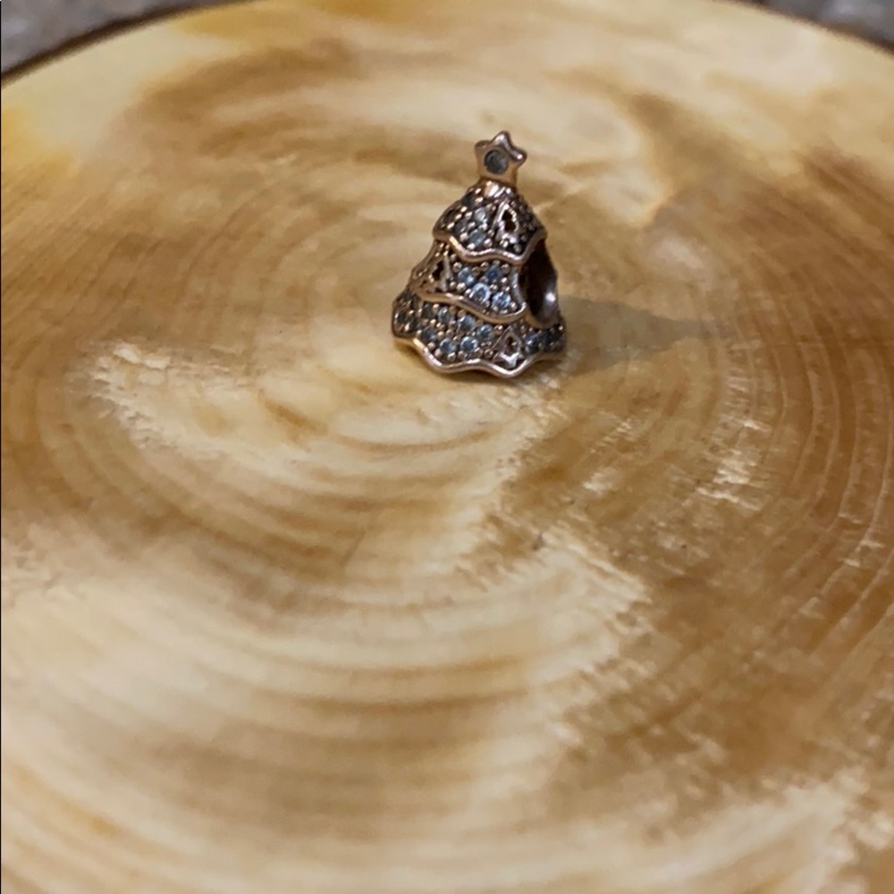 Rose gold pandora Christmas tree charm